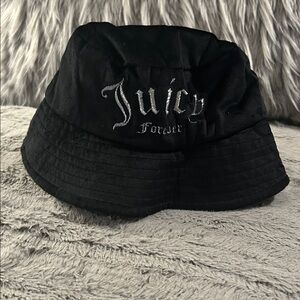 Juicy Couture Black Embroidered Bucket Hat